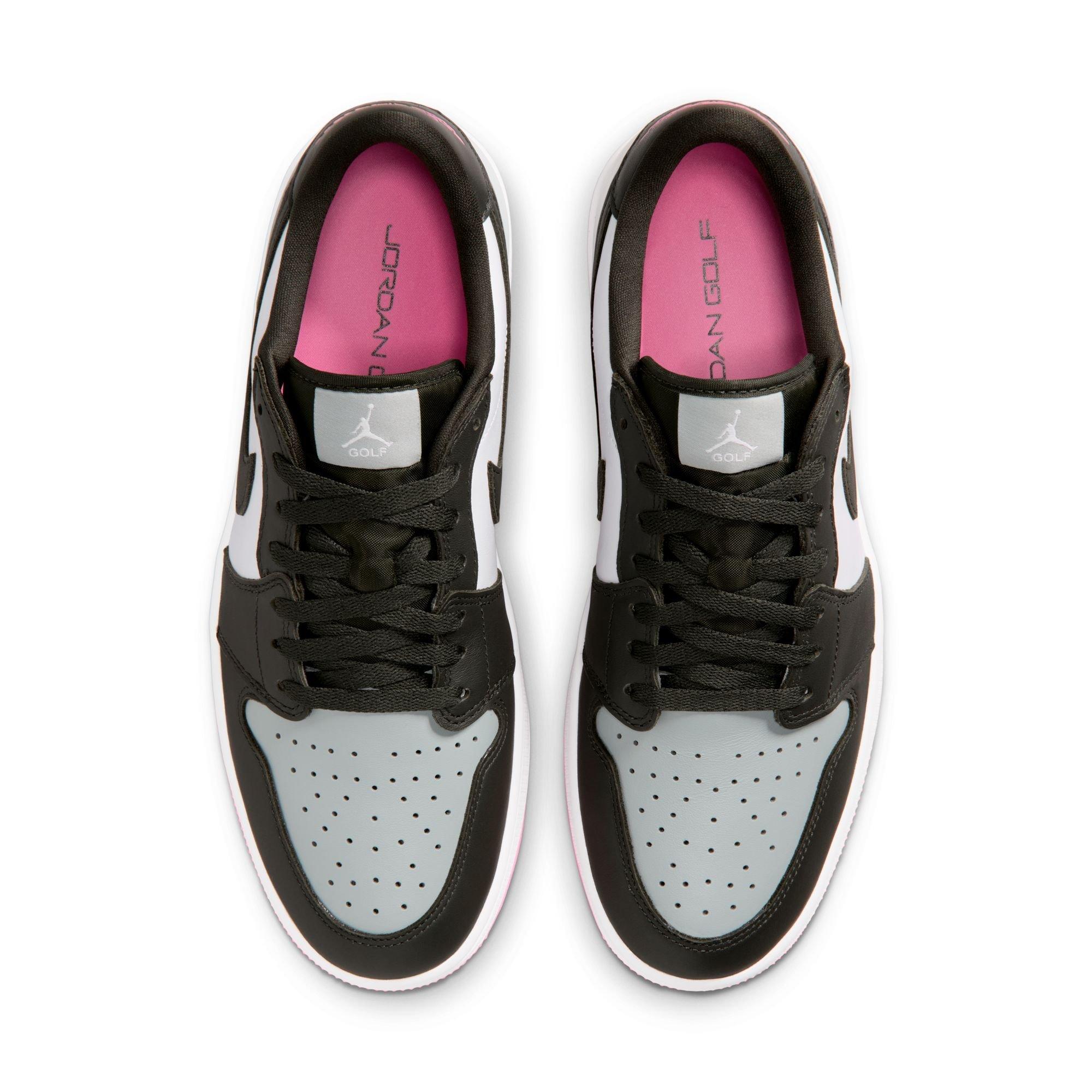 Air Jordan 1 Low Spikeless Golf Shoe - White/Black/Pink | JORDAN